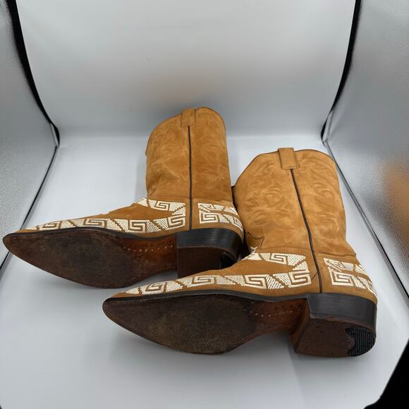 Rudel Camel Embroidered Pointed Men's Western Cowboy Boots Sz 29.5EE - Picture 12 of 14